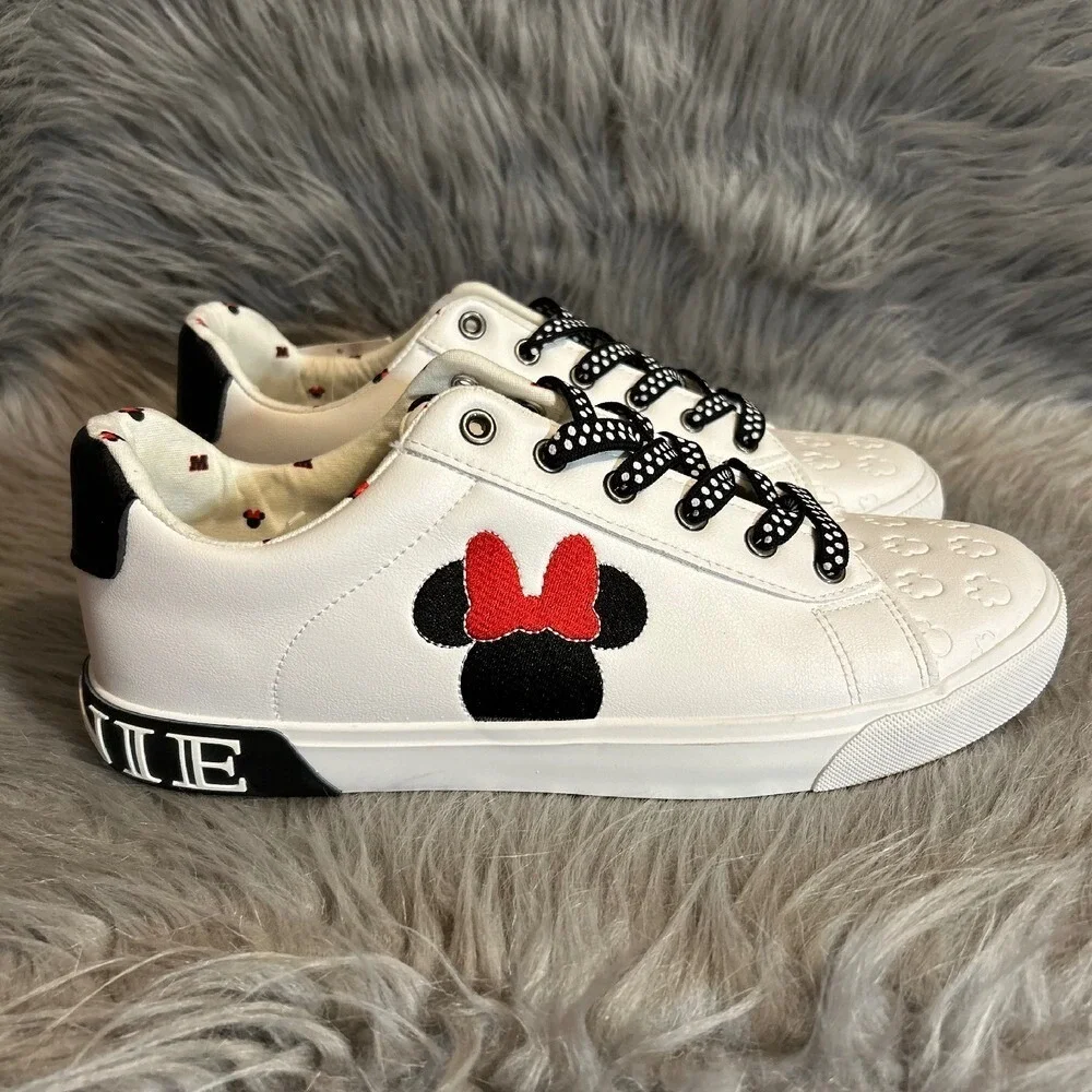 Ground‎ Up Disney Minnie Mouse Sneakers Women's Size 11 White Lace Up Shoes